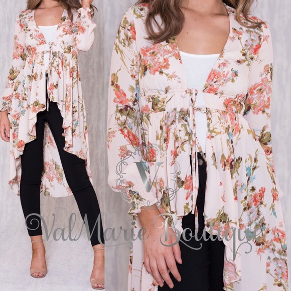 ValMarie Tops - LAST 1! Gorgeous sheer blush kimono